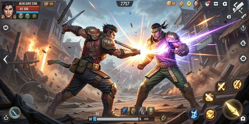 Tampilan gameplay seru dalam game Action 2757 yang menantang.