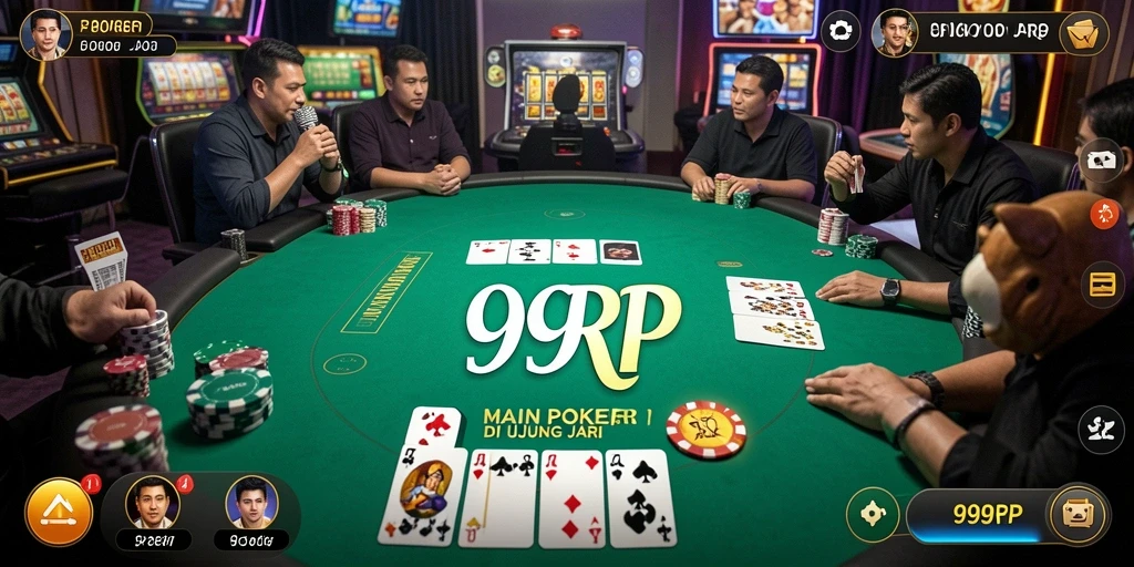 Screenshot gameplay 99RP menampilkan suasana poker yang menegangkan dan seru.