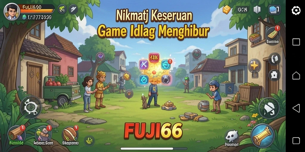 Tampilan gameplay utama FUJI66 yang seru dalam genre Idle.