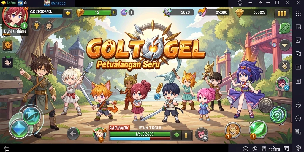 Gameplay seru dalam dunia anime penuh warna.