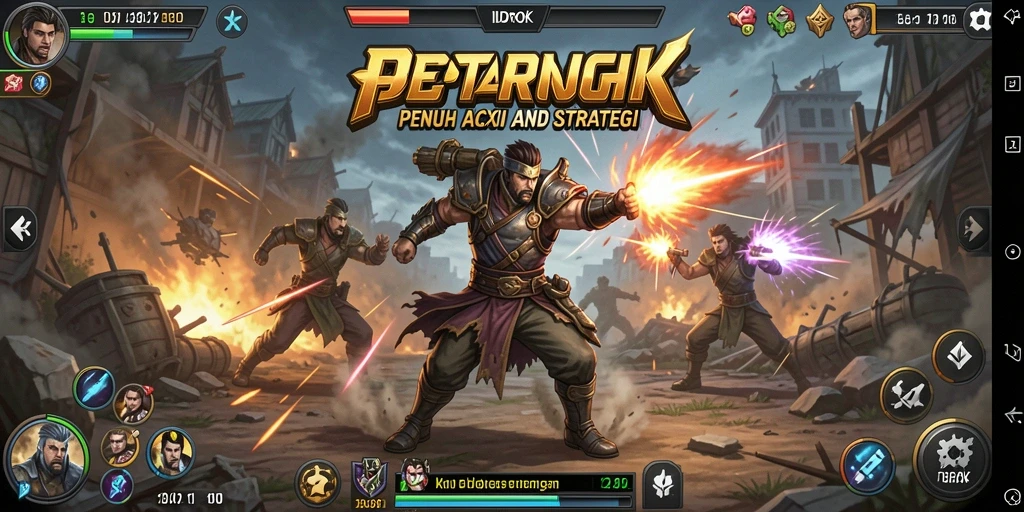 Tangkapan layar aksi seru dalam gameplay Fighting IDROK.