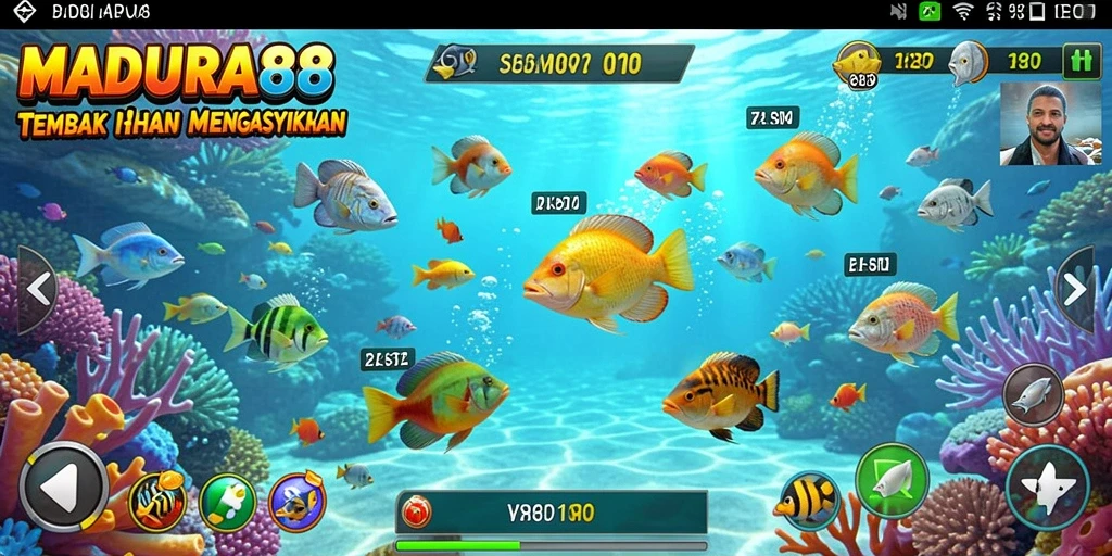 Screenshot MADURA88 menampilkan aksi menembak ikan yang seru.
