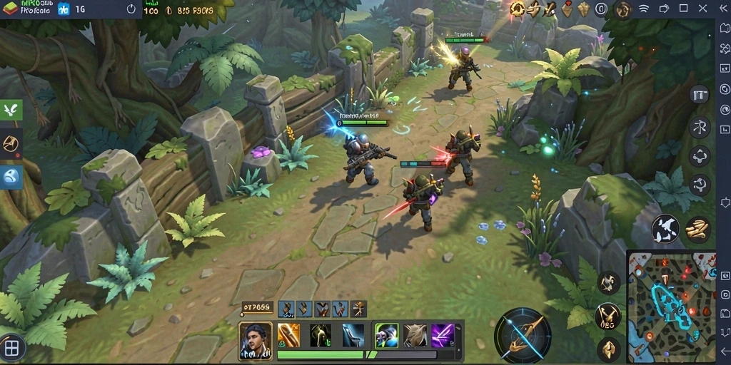 Tampilan gameplay seru dalam MPO666, penuh strategi dan kolaborasi.