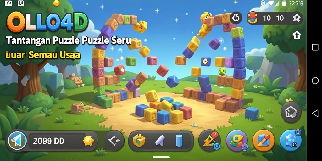 Tampilan gameplay OLLO4D yang menarik dalam menyelesaikan puzzle.