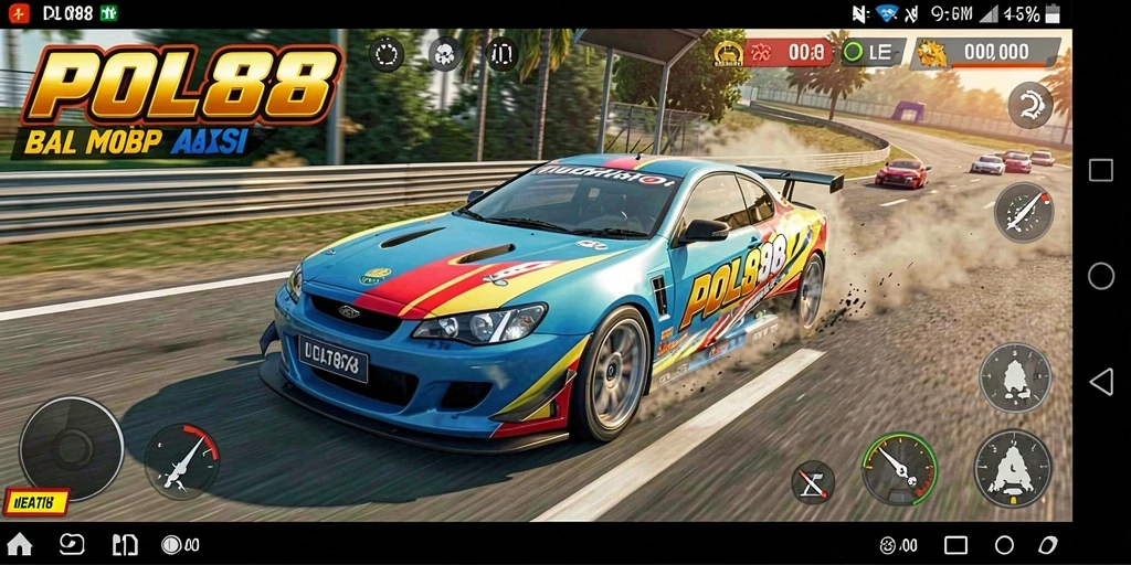 Tampilan grafis yang menakjubkan dalam gameplay balap POL88.