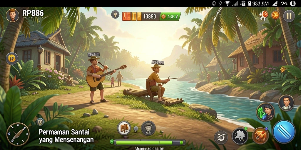 Screenshot gameplay <strong>RP886</strong>, menunjukkan serunya bermain sambil bersantai.