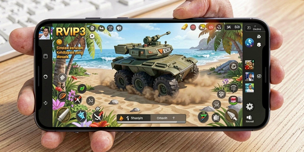 Tampilan menarik dari gameplay RVIP3 yang menawarkan simulasi kehidupan.