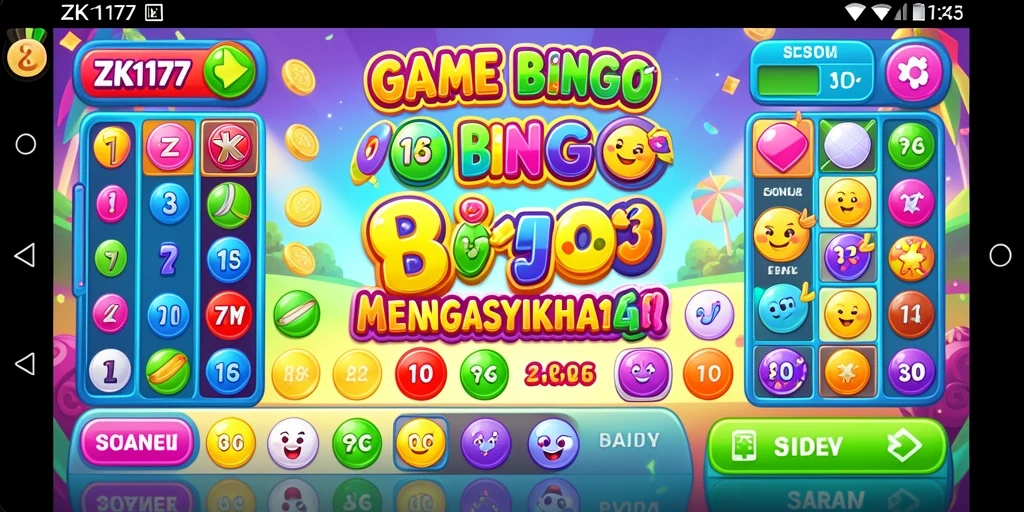 Screenshot gameplay ZK1177 yang menampilkan suasana Bingo yang seru.